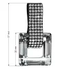 Kožený přívěsek s krystaly Swarovski černý 34129.5