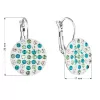 Náušnice bižuterie se Swarovski krystaly zelené kulaté 51033.3