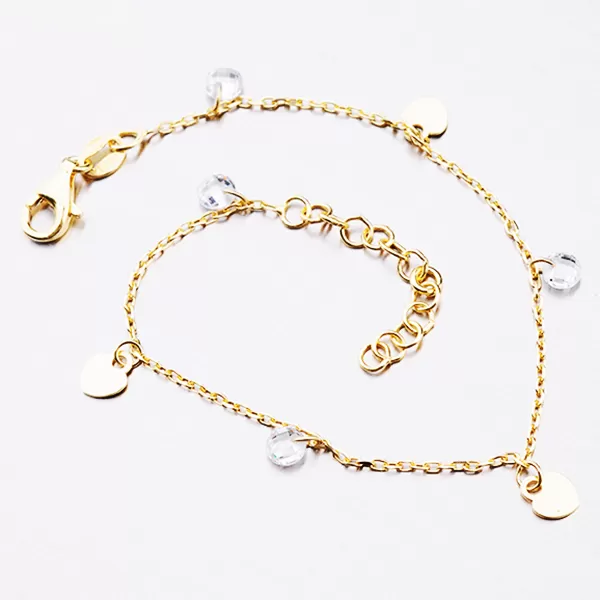 Náramek s přívěsky a zirkony B2100130-1132-SLX