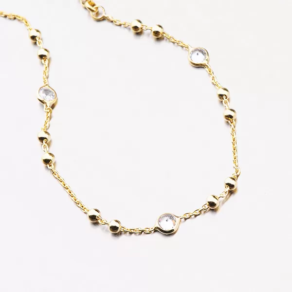 Dámský náramek stříbro 925 zirkon pozlacený B2201123-0398-SLX