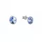 Náušnice bižuterie s Preciosa krystaly modré kulaté 51037.3 sapphire