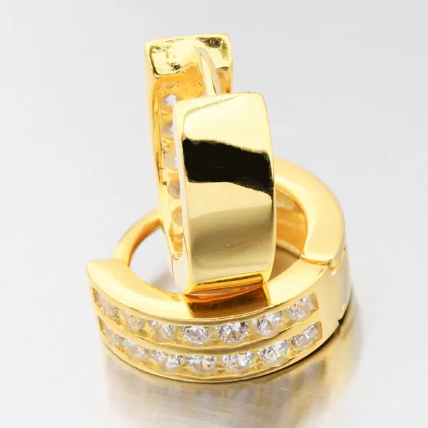 Dámské náušnice stříbro 925 zirkon kruhy v barvě UCST-122806-G