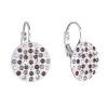 Náušnice bižuterie se Swarovski krystaly fialové kulaté 51033.3