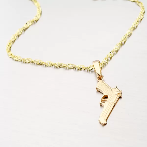 Zlatý přívěsek - pistole 13-386