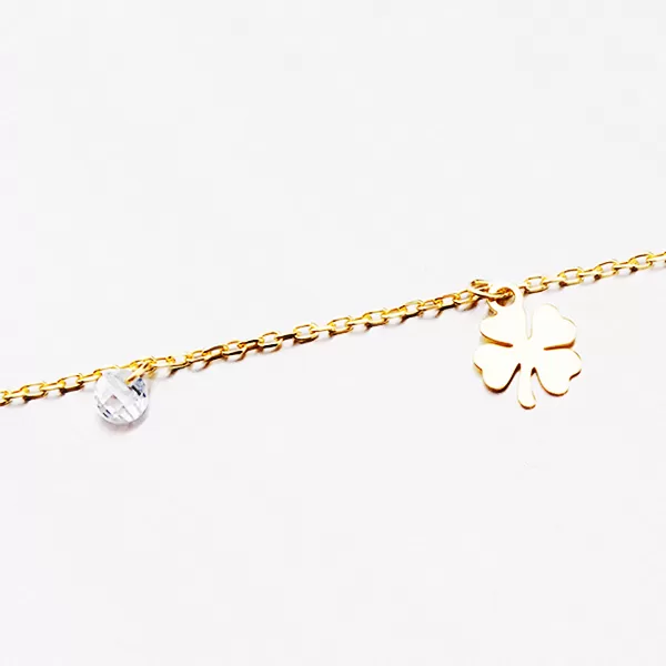 Zlacený náramek s přívěsky a zirkony B2000461-1132-SLX