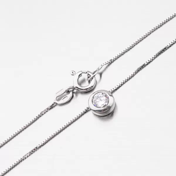 Stříbrný náhrdelník se zirkonem N1300002-0871-SLX