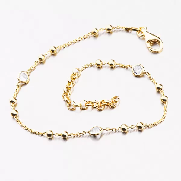 Dámský náramek stříbro 925 zirkon pozlacený B2201123-0398-SLX