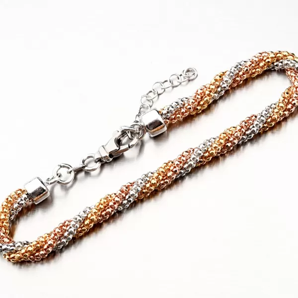 Pletený tříbarevný náramek B1300518-1264-SLX