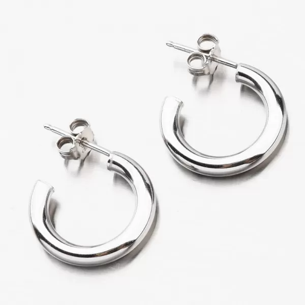 Dámské náušnice stříbro 925 masivní kruhy ze stříbra E1400032-1234-SLX