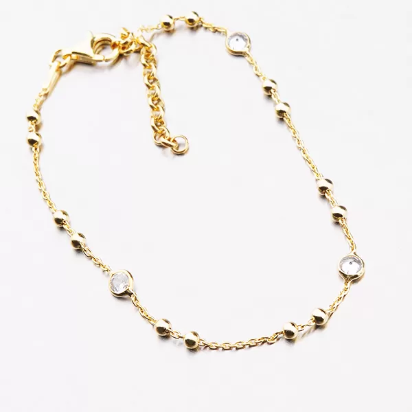 Dámský náramek stříbro 925 zirkon pozlacený B2201123-0398-SLX