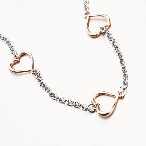 Náramek se srdíčky - stříbro 925 B1700762-0331-SLX