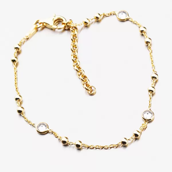 Dámský náramek stříbro 925 zirkon pozlacený B2201123-0398-SLX