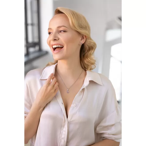 Sada šperků s krystaly Swarovski náušnice a přívěsek modré srdce 39176.3