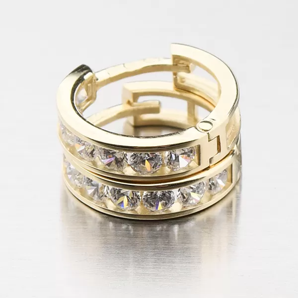 Zlaté kroužky se zirkony 52GZ-3345ZBB