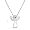 Stříbrný náhrdelník anděl se Swarovski krystalem 32080.1 bílý 