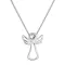 Stříbrný náhrdelník anděl se Swarovski krystalem 32080.1 bílý 