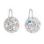 Stříbrné náušnice visací s krystaly Swarovski ab efekt kulaté 31176.2