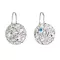 Stříbrné náušnice visací s krystaly Swarovski ab efekt kulaté 31176.2