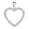 Stříbrný přívěsek s krystaly Swarovski bílé srdce 34092.1