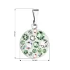 Přívěsek bižuterie se Swarovski krystaly zelený kulatý 54023.3