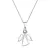 Stříbrný náhrdelník anděl se Swarovski krystalem bílý 32082.1 crystal