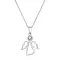 Stříbrný náhrdelník anděl se Swarovski krystalem bílý 32082.1 crystal