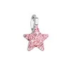 Stříbrný přívěsek s Preciosa krystaly růžová hvězdička 34259.3 lt.rose