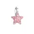 Stříbrný přívěsek s Preciosa krystaly růžová hvězdička 34259.3 lt.rose