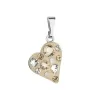 Přívěsek bižuterie se Swarovski krystaly oranžové srdce 54027.5