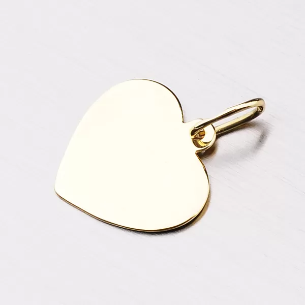 Zlatý přívěsek ve tvaru srdce s gravírováním 322P-131035