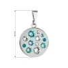 Přívěsek bižuterie se Swarovski krystaly světle modrý kulatý 54024.3