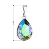 Přívěsek bižuterie se Swarovski krystaly zelená fialová slza 54016.5