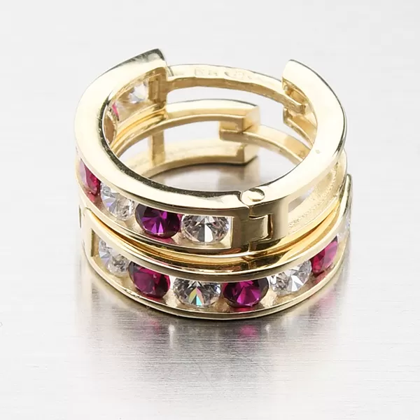 Zlaté kroužky se zirkony 52GZ-3345ZCB