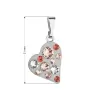 Přívěsek bižuterie se Swarovski krystaly oranžové srdce 54027.5