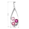 Přívěsek bižuterie se Swarovski krystaly růžová slza 54031.3