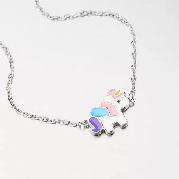 Stříbrný náhrdelník s jednorožcem SST-151340-40D