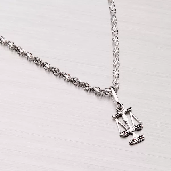 Přívěsek Váhy z bílého zlata 43-2072-09