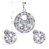 Sada šperků s krystaly Swarovski náušnice a přívěsek fialové kulaté 39148.3 violet