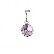 Přívěsek bižuterie se Swarovski krystaly fialový kulatý 54018.5