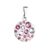 Přívěsek bižuterie se Swarovski krystaly růžový kulatý 54023.3 rose