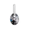 Přívěsek bižuterie se Swarovski krystaly šedý ovál 54039.5