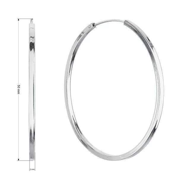 Stříbrné náušnice velké kruhy 61009