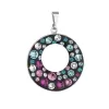 Přívěsek bižuterie se Swarovski krystaly fialový kulatý 54026.3