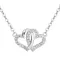 Stříbrný náhrdelník se zirkonem bílé srdce 12006.1