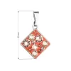 Přívěsek bižuterie se Swarovski krystaly oranžový kosočtverec 54020.4