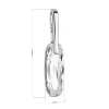 Stříbrný přívěsek s krystaly Swarovski bílý ovál 34241.1