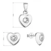 Sada šperků s krystaly Swarovski náušnice a přívěsek bílé srdce 39176.1