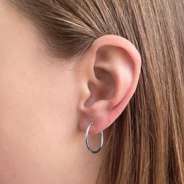 Stříbrné náušnice kruhy 61002