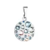Přívěsek bižuterie se Swarovski krystaly modrý kulatý 54023.3 aqua