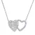 Stříbrný náhrdelník dvojité srdce se Swarovski krystaly 32079.3 violet